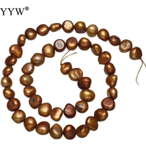 Natural Freshwater Pearl Beads Baroque Deep Coffee Color 8-9mm Per Approx 14.3 Inch Strand Jewelry Making Diy Necklace Bracelet