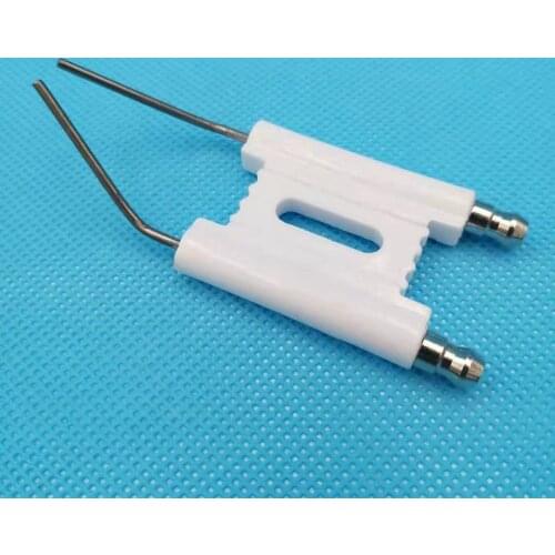 Double pole Ignition Electrode for burner,igniter sparking plug,H type alumina ceramic ignition electrode,ceramic firing needle
