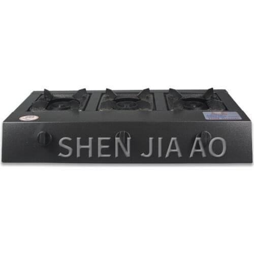 Natural / liquefied gas stove Stainless steel panel 3 hole fire gas stove Commercial gas stove