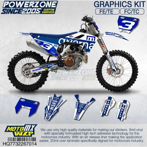 Customized Team Graphics Backgrounds Decals Custom Stickers Kit For Husqvarna 2016-18 TC FC TX FX FS 2017-19 TE FE 125-450c 714