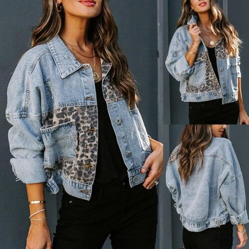 Womens denim jacket 2020 korean style solid casual blue jackets autumn plus size loose jeans coats female Dropshipping 3