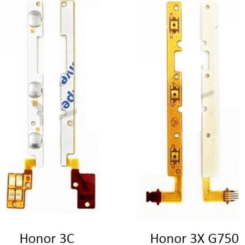 New Power On/off & Volume Up/down Buttons Flex Cable Replacement For Huawei Honor 3C 3X G750 Phone