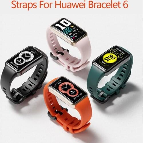 New Design Silicone Watch Band Suitable For Huawei Sports Bracelet 6 Replacement Smart Wristband For Huawei Band 6 In Stock