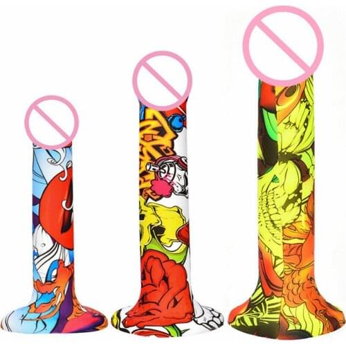 Novel Multicolor Dildo Erotic Anal Masturbator Massage Sex Toys for Couples Adult Products Dildo Suction Cup Penis for Women