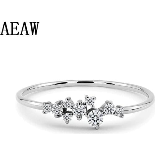 Solid 10K white gold and yellow gold Moissanite Wedding Band