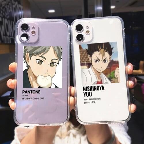 Hot Japan Anime Oya Haikyuu Clear Phone Case for IPhone 11 12 Pro XS MAX XR X 7 8 6Plus SE2020 Silcone Soft Cover Coque Funda