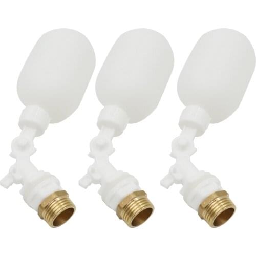 1/2" 1/4" 3/8"inlet White Plastic Adjustable Auto Fill Float Ball Valve Water Control Switch For Water Tower Water Tank Pump