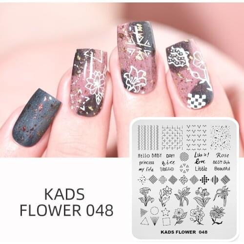 KADS New Nail Art Stamping Templates Beauty Spring Flower Designs Plates for Manicure Stamping Printing Tools Stencil Stamper