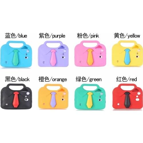 Silicone Case For Samsung Galaxy Tab 3 7.0 SM-T210 T211 T110 Tab 4 T230 T231 T235 Tablet Cute Necktie EVA Shockproof Cover +pen