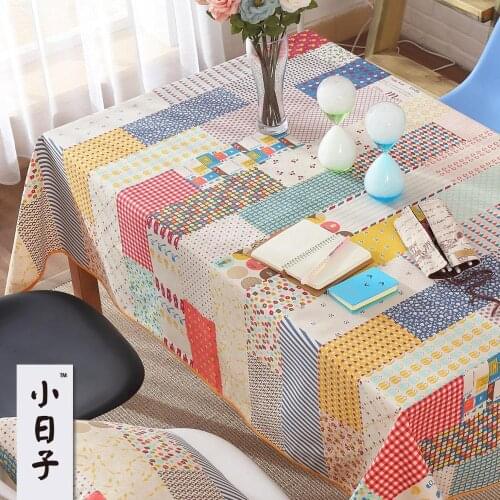Good quality fluid cloth zakka patchwork dining table cloth regular tablecloth square table cover different sizes custom