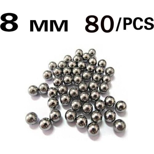 Wholesale 5/16" (8mm) Steel Balls Hunting Slingshot Stainless AMMO outdoor Free Shipping 80pcs/lot
