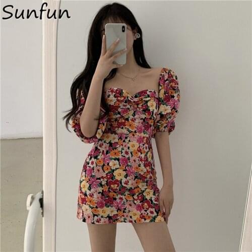 Suofun Summer Dresses With Sleeves