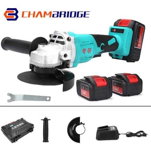 4In Brushless Cordless Impact Angle Grinder Variable Speed For Battery Power Tool Cutting Machine With 6.0Ah Lithium Ion Battery