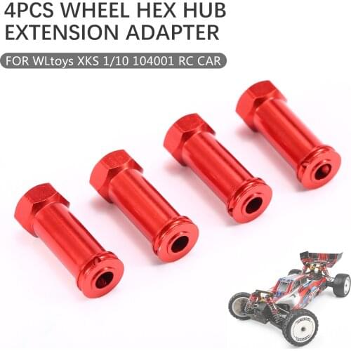 4Pcs Wheel Hex Hub Extension Adapter Lengthen RC Car Parts for WLtoys 104001 1/10 RC Carfor RC Racing Car Buggy Off-road Car
