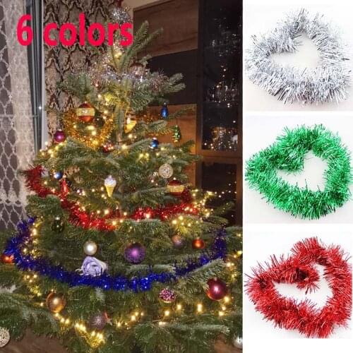 2M Colorful Garland Omament Bar Christmas Tree Decoration for Outdoor Party Supplies Wedding Festival Birthday Decorations
