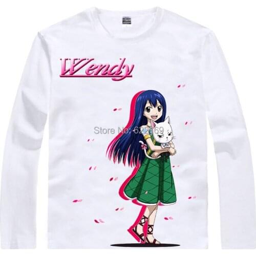 Japanese Fairy Tail anime t-shirt anime Natsu Dragneel Happy Lucy cotton shirt Cosplay christmas Costumes anime clothing