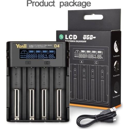 18650 Battery Charger LCD Battery Charger for 3.7v LI-ion Rechargeable Battery 18650 14500 26650 21700 1.2v Ni-Mh AA AAA Battery