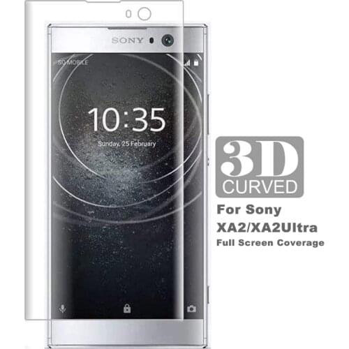 Tempered Glass 3D Curved Films Cover For Sony Xperia XA2 Full Screen Protector XA2 Ultra Glass H3113 H4213 Protective Film