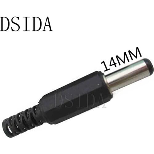 10pcs DC 5.5x2.5mm 5.5 * 2.5MM DC Power cable Male Plug Connector Adapter Plastic 14MM