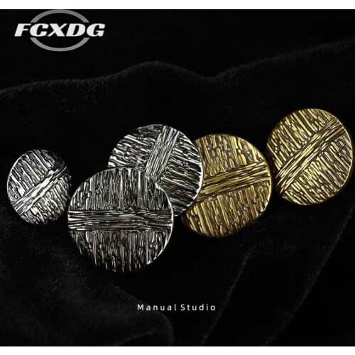 10pcs/lot Wholesale Vintage Metal Jacket Buttons Clothes Decoration Accessories Round Coat Buttons 25mm Big Buttons for Clothing
