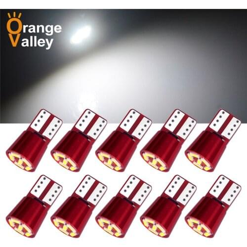 10PCS Super Bright T10 LED 168 194 W5W 6 4014 SMD Car Auto DC 12V Bulbs Clearance Lights Marker Lamps Wholesale