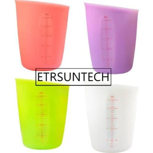 100pcs Double-scale Kitchen Measuring Tools Cooking Accessories Measuring Cup 250ML Silicone Food Grade Visual