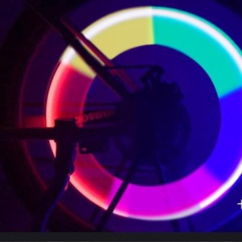 2PCS Bike Car Motorcycle Wheel Tyre Valve Cap Flash LED Light Lamp Accessories Hot Wheel Bicycle Valve Light LED Light 0618