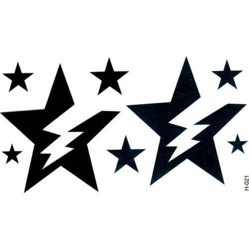 20pcs Lightning Star Waterproof Temporary Tattoo sticker Body Arts flash tattoo Harajuku Tatoo Henna tattoo sleeves tatuajes
