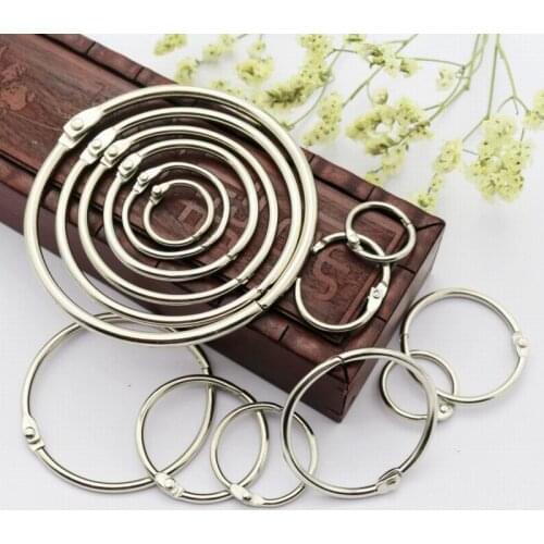 300pcs Metal Binder Ring Loose Leaf Book Binder Hoop Ring Multifunctional Keychain Circle Book Binder Hoop Office Binding Supply