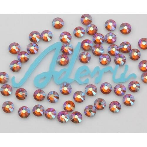 Aderu topaz AB 809 super shiny lead free crystal hot fix rhinestone for nail art ornament garment shoe phone car decoration