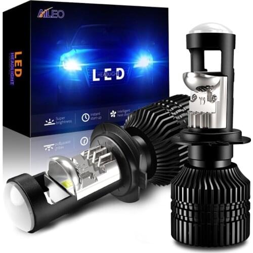 AILEO Car Headlight Bulbs H7 LED Mini Projector Lens Automobiles Lamp 70W/Pair 16000LM 6000K Conversion Kit 12V RHD LHD