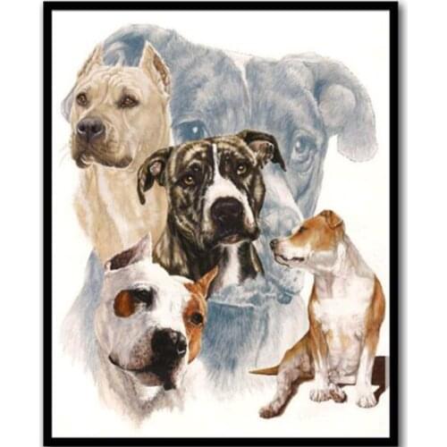 5d Diy cross stitch diamond painting full round diamond mosaic embroidery diamond animal dog painting home decoration