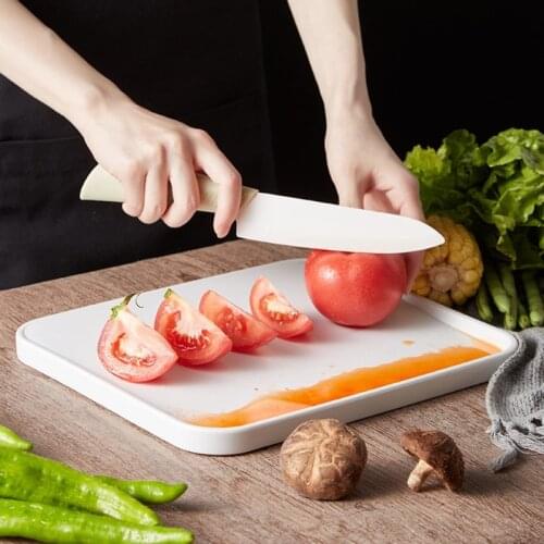 1 Piece U-shaped Design Inclined Collect Juices PP and AG Silver Ion Material Cutting Board Easy to Clean Chopping Board