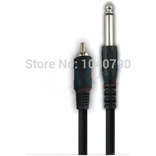Two core 6.3/6.35/6.3 mono to Lotus RCA Audio line connecting Audio and video signal transmission line 2M 6.4ft