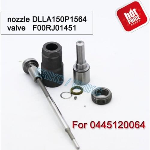 ERIKC Common Rail Diesel Injector Repair Kits DLLA150P1564 (0433171963) Valve F00RJ01451 for Bosch VOLVO 0445120064 0986435529