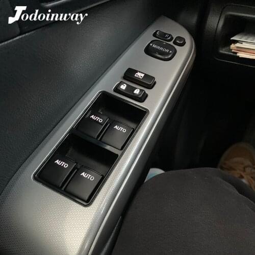 Auto Window Master Switch For Camry 2015 RAV4 2018 Ice Blue LED Light Electric Power Window Button Car Glass Roll Up Down Closer