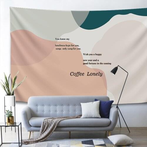 Tapestry Simple Modern Nordic Style Morandi Bedroom Living Room Rental Abstract Art Deco Background Cloth Decoration Nurale Ch