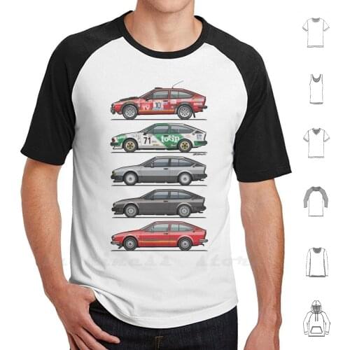 Stack Of Alfa Romeo Alfetta Gt And Gtv6 T Shirt Print Big Size 6xl Cotton New Cool Tee Car Alfa Romeo Alfetta Gtv Autodelta