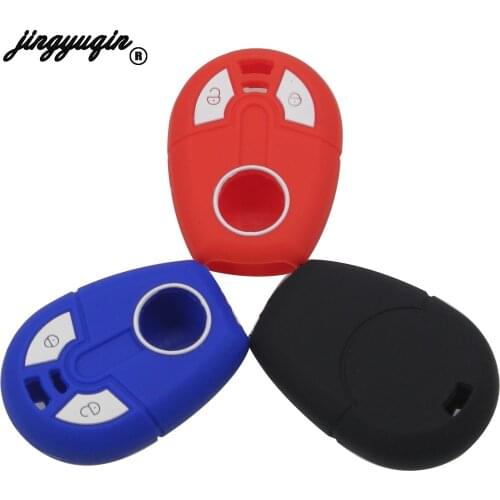 Jingyuqin 2 Buttons Silicone Car Key Case Replacement Remote Protect Cover For Fiat Transponder Holder shell