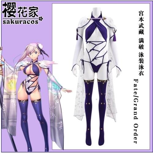 FGO Fate Grand Order Miyamoto Musashi Berserker Bikini Cosplay Costume Uniforms Free Shipping