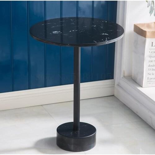 Nordic Style Marble Small Round Table Simple Modern Side Small Coffee Table Cafe Table Casual Small Tea Table New