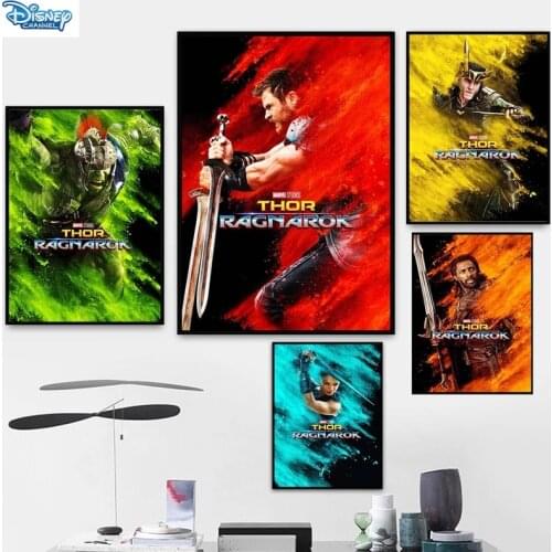 Marvel Superhero Classic Movie Thor Ragnarok Propaganda Art Poster Loki Hulk Print Canvas Painting Room Decor Home Decor Modern