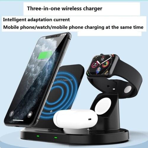 Multifunctional wireless charger for Apple mobile phone headset watch holder three-in-one wireless charger