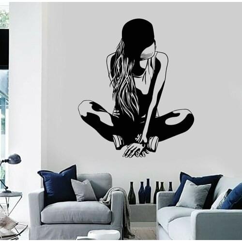 Fashion Girl Wall Decal Sexy Sports Teen Door Window Vinyl Stickers Teenage Bedroom Nursery Interior Decor Art Murals 3595