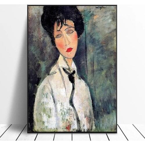 Close Eyes Women Canvas Painting Famous Master Artist Abstract Figure Cuadros Canvas Wall Art Posters Living Room Home Decor