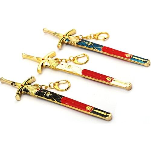 New Sword Model Keychain Fate stay night Saber Caliburn Sword Toy Model Metal Key Chains Accessory