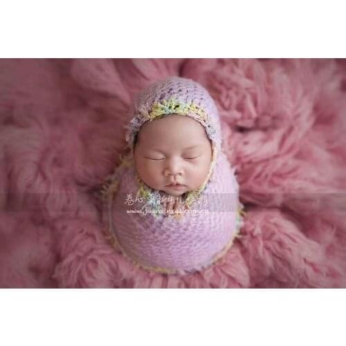 Newborn knit mohair wrap Christmas gift Baby bonent Photography Props Baby swaddle blanket backdrop photo props
