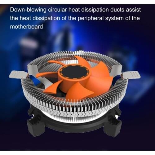 Mute Heat Dissipation CPU Cooling Fan CPU Cooler for INTEL LGA775/1151/1150/1155/1156 754/939/AM2/AM2+/AM3/AM4 CPU Radiator