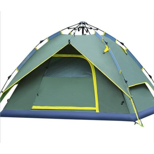 Hydraulic automatic tent outdoor camping supplies 3-4 people family double layer rainproof camp tent
