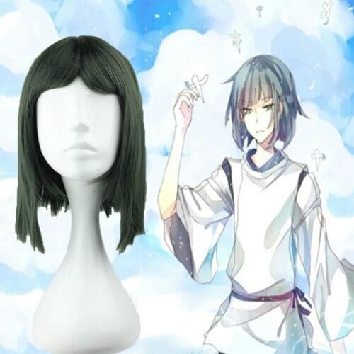 Anime Spirited Away Cosplay Wig Nigihayami Kohakunushi Cosplay Wigs Heat Resistant Synthetic Halloween Carnival Haku Wig